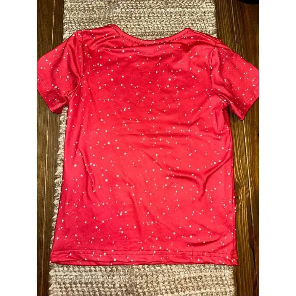 2nd Grade Life Red Bleached Style Graphic Tee Kids Size 7Y t-shirt
